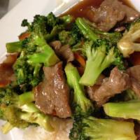 Fresh Broccoli · Stir fry with carrot in light brown sauce. Served with steamed rice.