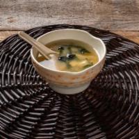Miso Soup · Soybean paste with tofu and seaweed