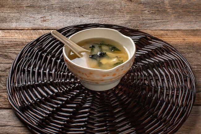 Miso Soup.. · Soybean paste with tofu and seaweed