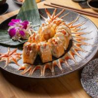 King Crab.. · Shrimp tempura, real crab meat, avocado, soy paper(real crab meat)