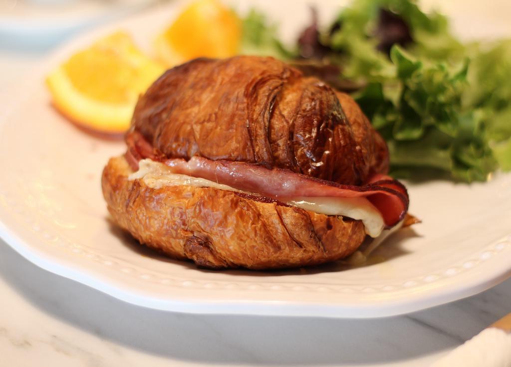 Ham Croissant · Swiss or cheddar.