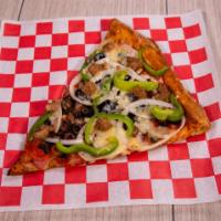Supremo Pizza · Includes: pepperoni, Italian sausage, Canadian bacon, onions, black olives, bell peppers and...