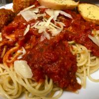 Spaghetti and Meatballs · Spaghetti, meatballs, marinara or bolognese sauce.