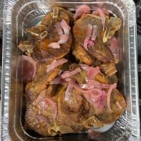 FRIED PORK CHOPS  · 3 SLICES FRIED PORK CHOPS. SERVED WITH YOUR CHOICE OF SIDE. 