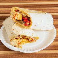 Grilled Chicken Wrap · With peppers, onions and mozzarella.