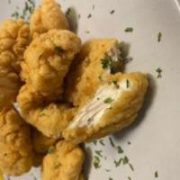 Biscuit Breaded Popcorn Chicken · This delicious all white meat chicken is the perfect snack.  Please include dipping sauce if...