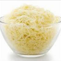 Grated Parmesan Bowl · Half cup of grated Parmesan cheese.
