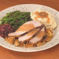 Cracked Pepper Roasted Turkey Breast · Whole butterball turkey breast, roasted daily and served on top of our made from scratch bre...