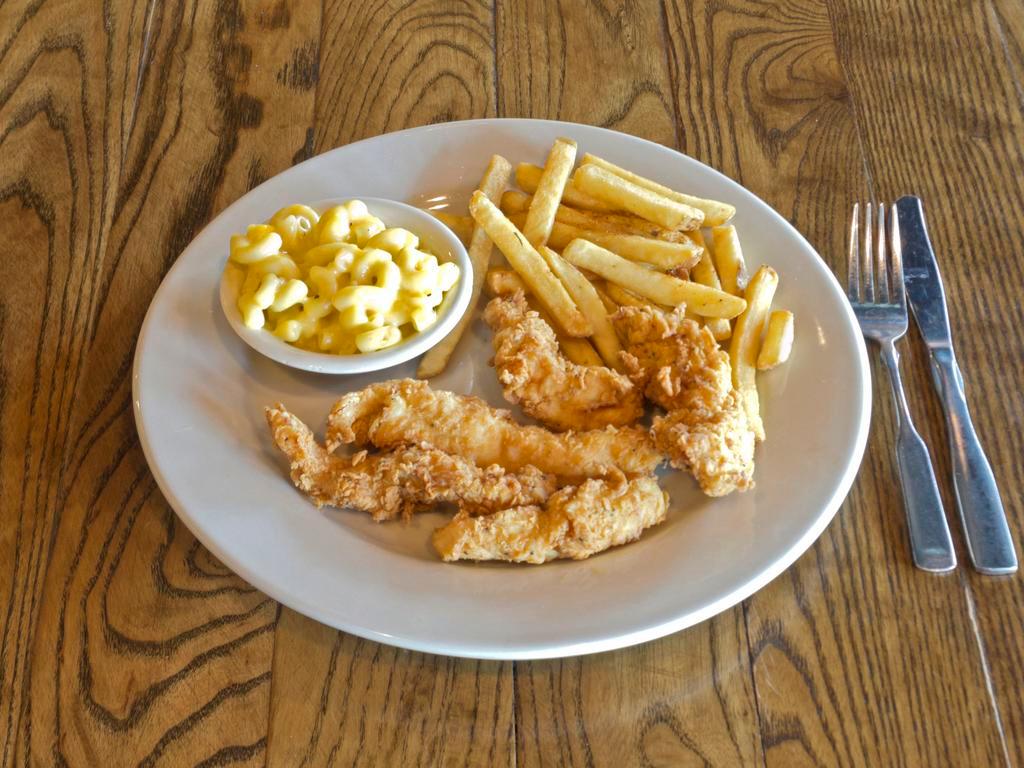 Chicken Tenderloins · Chicken tenders are fried to perfection and served with a side of our homemade cream gravy or your choice of dipping sauce.