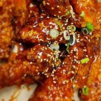 Korean Fried Chicken Wings · Rice floured Crispy CHicken wings with Sweet Chili Korean Sauce