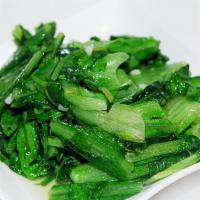 401.炒A菜 Sauteed a Choy with Garlic · 