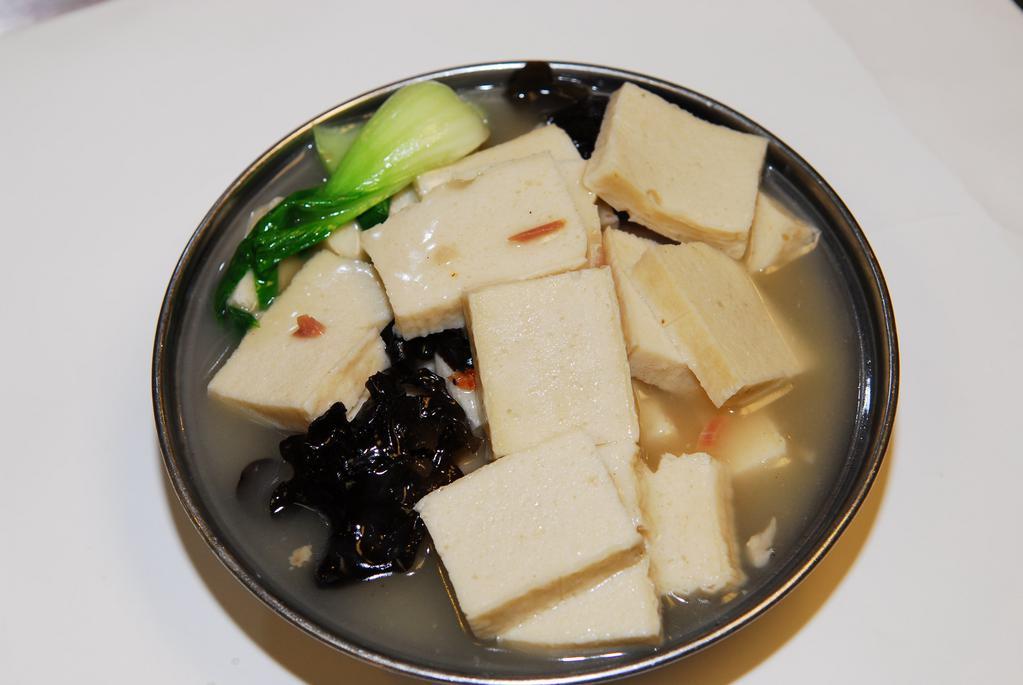 454. 雞燴百頁豆腐Braised Bean Curd with Chicken Soup · 