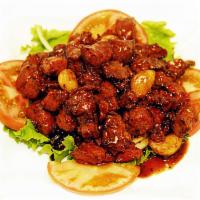 470.金蒜黑椒牛柳  Beef Filet with Garlic and Black Pepper · 