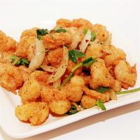 472.麻辣香酥蝦仁  Fried Shrimp with Hot Spicy · Spicy.