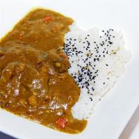 729.咖喱牛肉燴飯 Curry Chicken Fried Beef and Rice · 