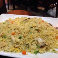 Combo Fried Rice · Stir-fried Chicken, Beef, Shrimp and eggs with white rice, choose with or without soy sauce ...