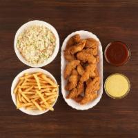 Family Chicken Tenders Meal - Serves 4-6 · A $48.00 value for only $29.99.
24 Chicken Tenders, Fries & Slaw.

Serves a family of 4-6...