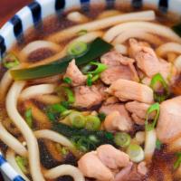 Chicken Udon · Wheat noodle soup.