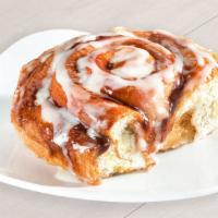 Cinnamon Roll · Start with a warm and gooey cinnamon roll with icing.		
