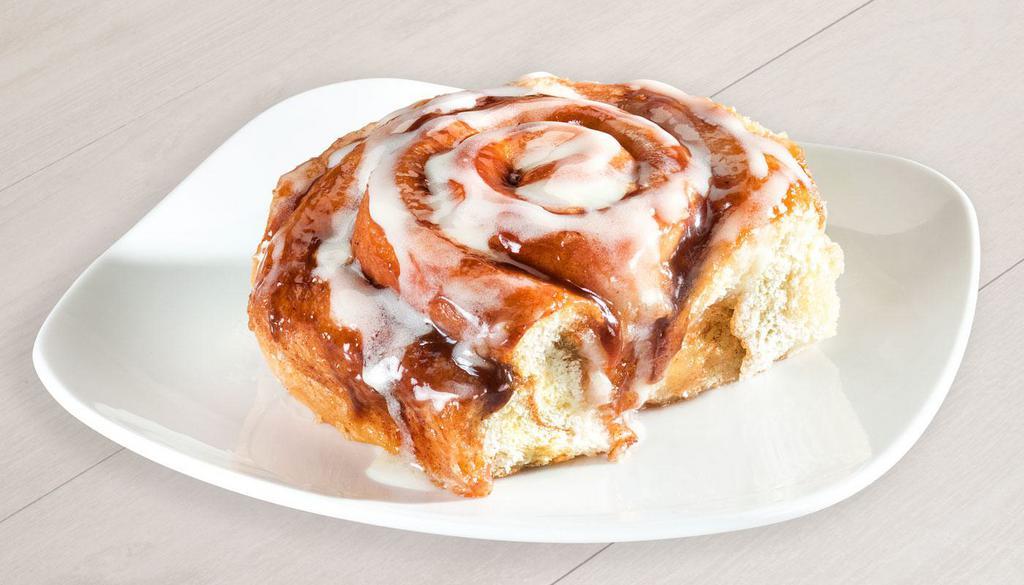 Cinnamon Roll · Start with a warm and gooey cinnamon roll with icing.		