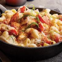 Lobster Mac n Cheese · Creamy white cheddar mac and cheese, lobster claw meat, panko bread crumbs. Parmesan cheese ...