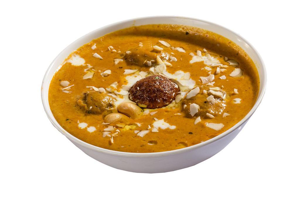 Malai Kofta · Vegetable balls cooked with cream and special sauce.