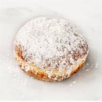 An Donut · A donut filled with sweet, red bean and dusted in powdered sugar.