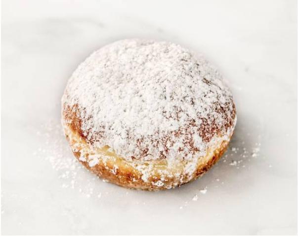 An Donut · A donut filled with sweet, red bean and dusted in powdered sugar.