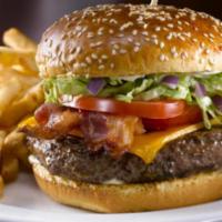 Hamburger (Sandwich Only) · Served with lettuce, tomato, pickles, onions, mustard, ketchup   and mayo.
