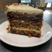 Carrot Cake Slice · cream cheese icing
*contains nuts