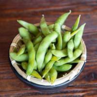 Edamame. · Green soybeans, sea salt. Vegan. Gluten-free.