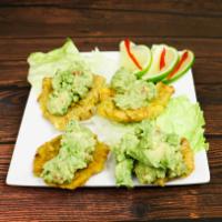 Guacamole with Green Fried Plantains · 