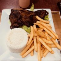 Grilled Steak Plate · Served with 2 sides.