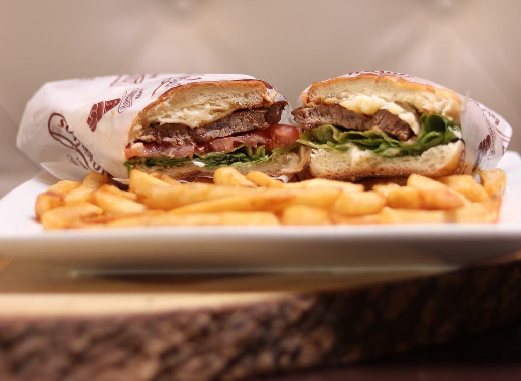 Steak Sandwich · With French Fries