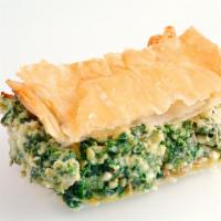 Spinach Pie (Spanakopita) · Spanakopita. 7 pieces. Greek souvlaki's favorites. An authentic rich pie with spinach, feta ...