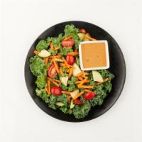 A Gusto Salad · Kale, cherry tomatoes, carrot, cucumber served with peanut sauce on the side. Gluten-free, v...