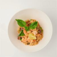 Basil Fried Rice · Stir-fried rice with basil,  egg, chili, garlic, string bean, bell pepper, and onion. It is ...