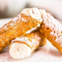 Catering Cannoli Tray · Cannoli shells filled with sweetened Ricotta cheese studded with chocolate chips. Please see...