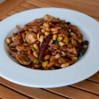 Kung Pao chicken · Spicy, bamboo shoot, carrot, celery, mushroom, zucchini and onion