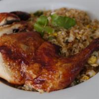 Roasted Half Chicken with Egg Fried Rice · 