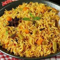 Hyderabadi Vegetable Dum Biryani · Vegetarian.