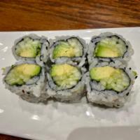 Cucumber Avocado Roll · Vegetarian is available upon request.