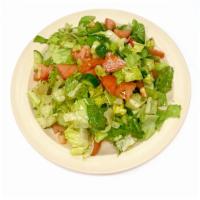 Green Salad · Lettuces, tomato and cucumber with Mediterranean seasoning.