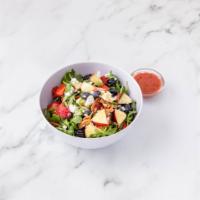 Arugula & Berry Salad · mixed berries, apples, roasted glazed pecans, goat cheese, strawberry vinaigrette