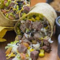 Burrito · Start off with our mouthwatering burrito, then add your choice of protein, rice, beans and a...