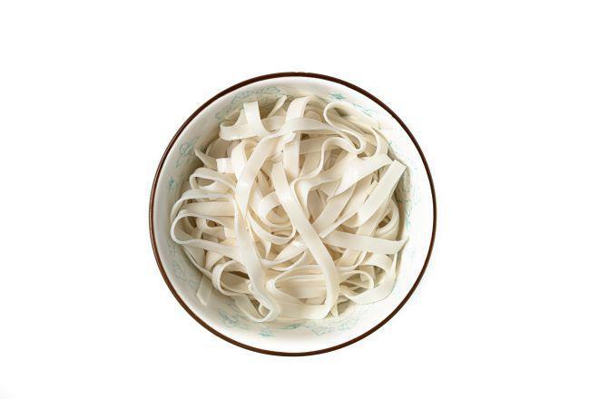 Rice Noodles Wok · Includes blend of fresh vegetables (white cabbage, carrots, bean sprouts, onion, and spring onion) and stir-fry egg. Served with your choice of sauce (contains no preservatives or MSG).