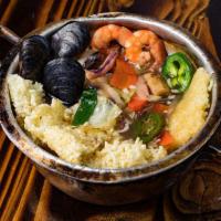 Seafood Soup with Sizzling Rice · 