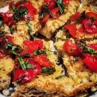 Bruschetta Sotto Voce · Toasted Italian bread, topped with chopped fresh tomato, basil, grated Grana Padano cheese, ...