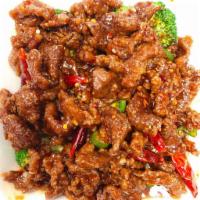 Hunan Beef · Crispy beef glazed in spicy hunan sauce.