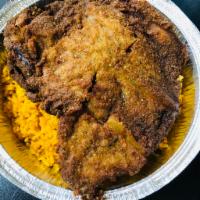 Bistec Empanizado · Breaded steak. Includes choice of rice and 1 side dish.